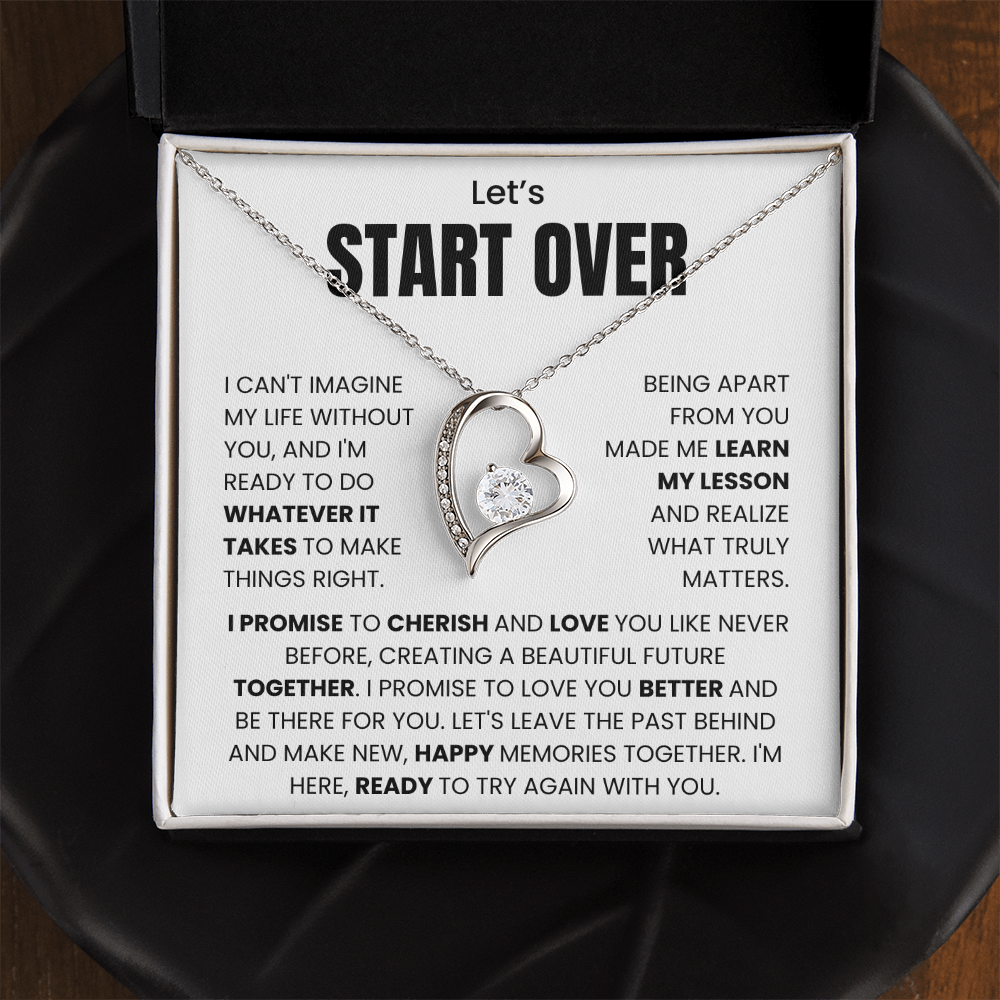 To My Love - ''Let's Start Over'' Forever Love Necklace