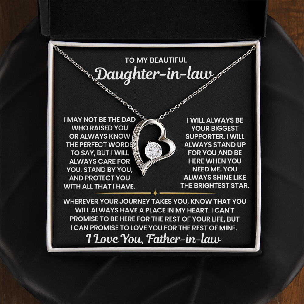 To My Beautiful Daughter-in-law - "The Brightest Star" Forever Love Necklace