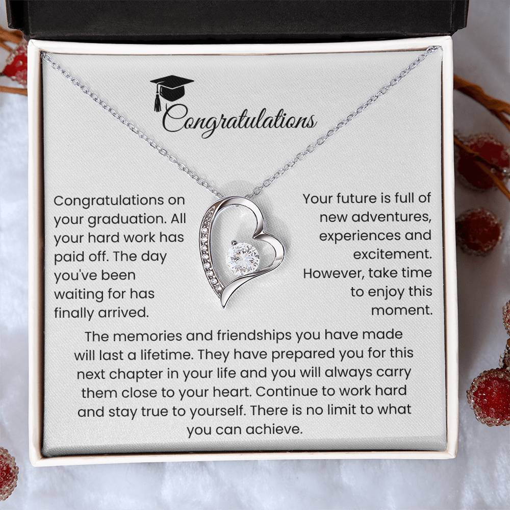 Graduation Gift: "Enjoy the Journey" Forever Love Necklace