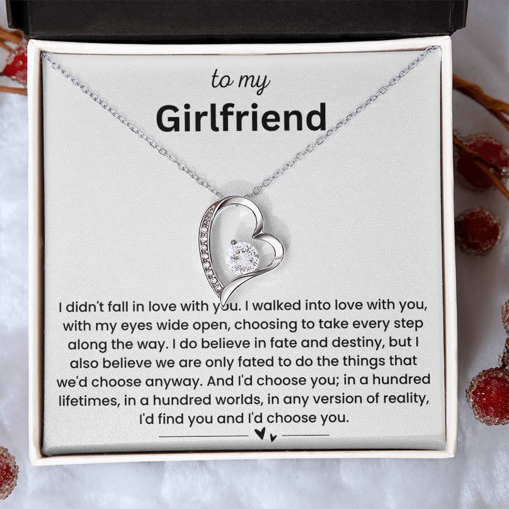 To My Girlfriend - "I'd Choose You in Every Lifetime" Forever Love Necklace