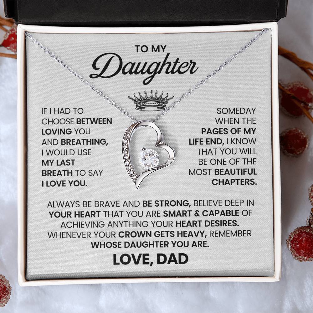 To My Daughter – “Wear Your Crown”  Forever Love Necklace