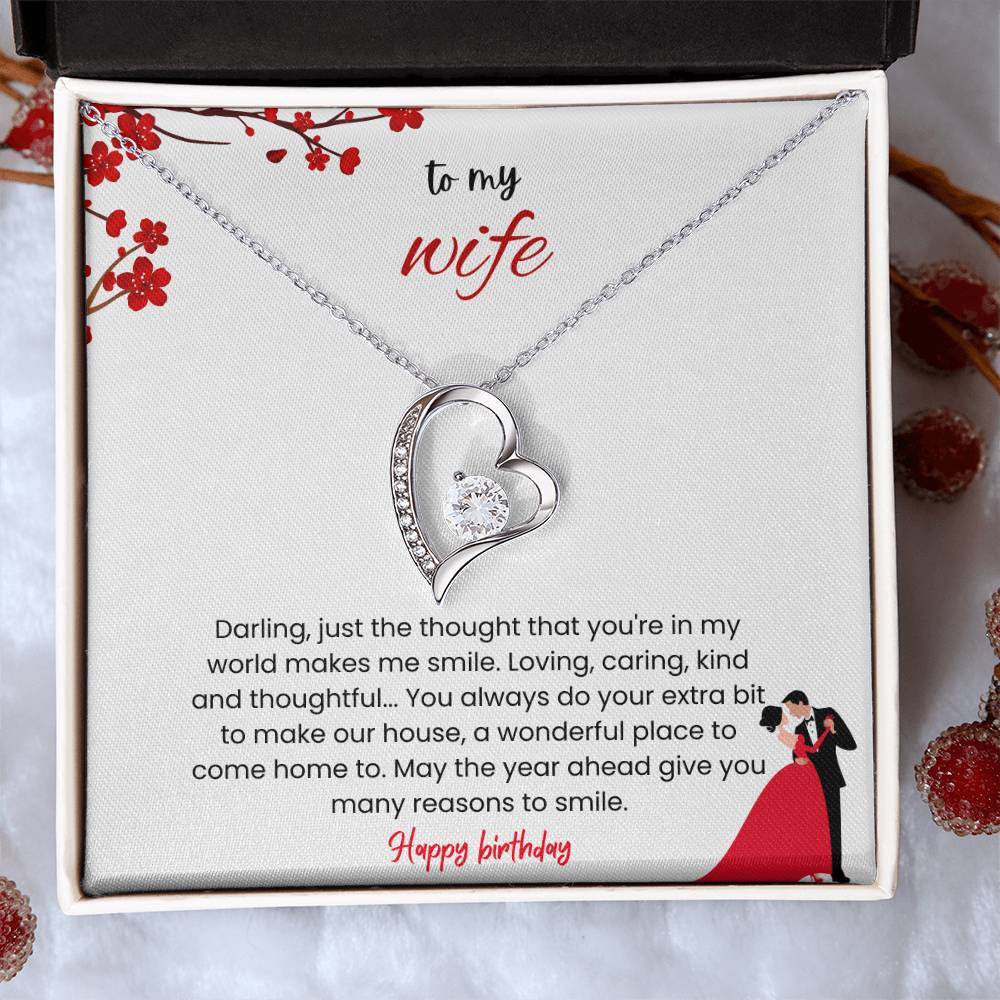 To My Wife - "Reasons to Smile" Forever Love Necklace