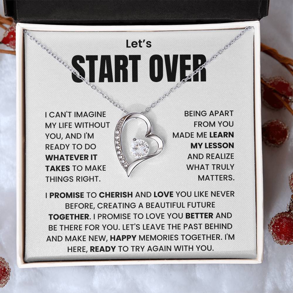 To My Love – “Let's Start Over” Forever Love Necklace