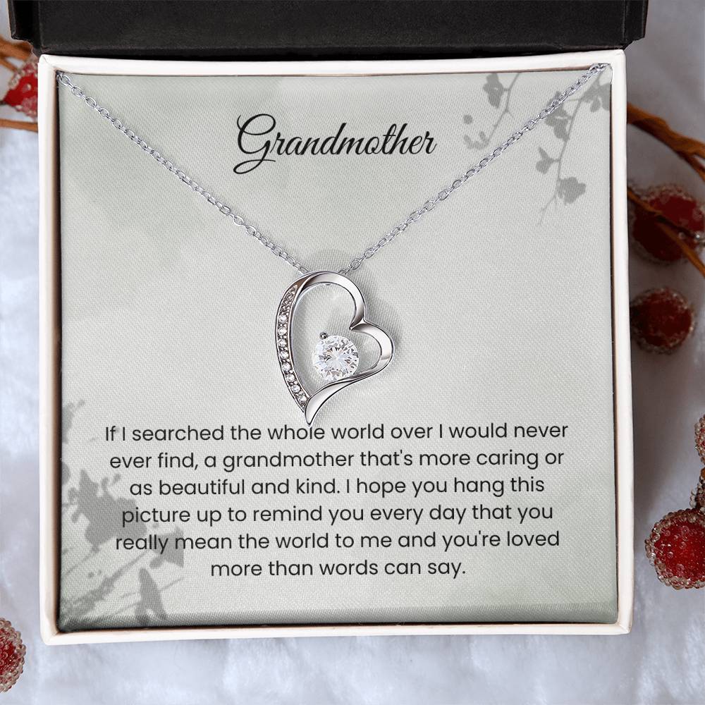 To My Grandmother - "More Than Words Can Say" Forever Love Necklace