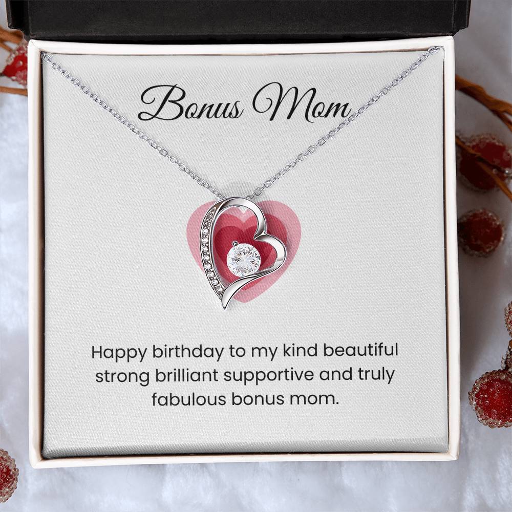 To My Bonus Mom – ''Happy Birthday'' Forever Love Necklace