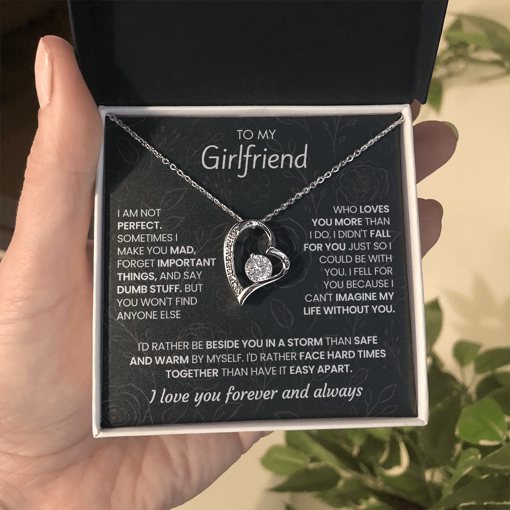 To My Girlfriend – "I Can't Imagine My Life Without You" Forever Love Necklace