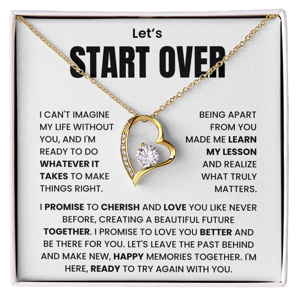 To My Love – “Let's Start Over” Forever Love Necklace