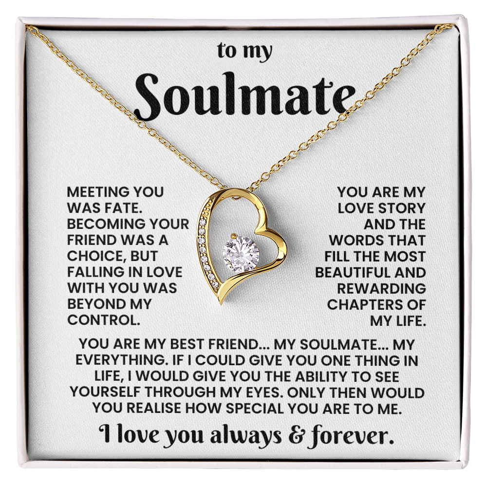 To My Soulmate - "You Are My Love Story" Forever Love Necklace