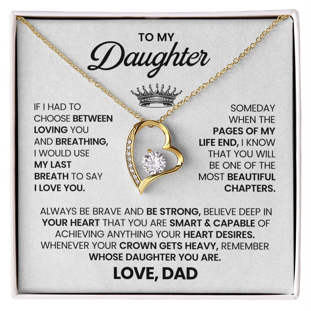 To My Daughter – “Wear Your Crown”  Forever Love Necklace