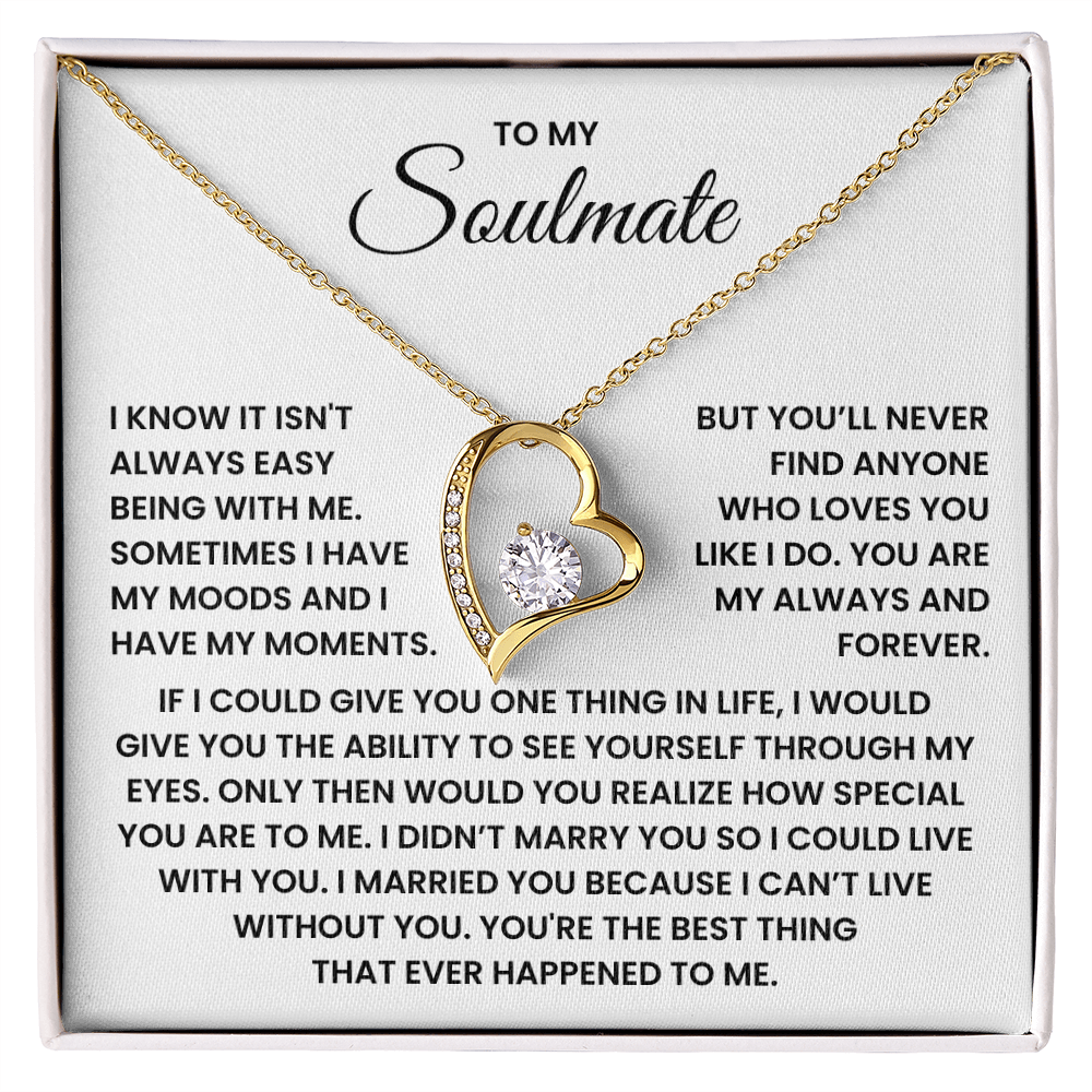 To My Soulmate Forever Love Necklace – Valentine's Day Gift