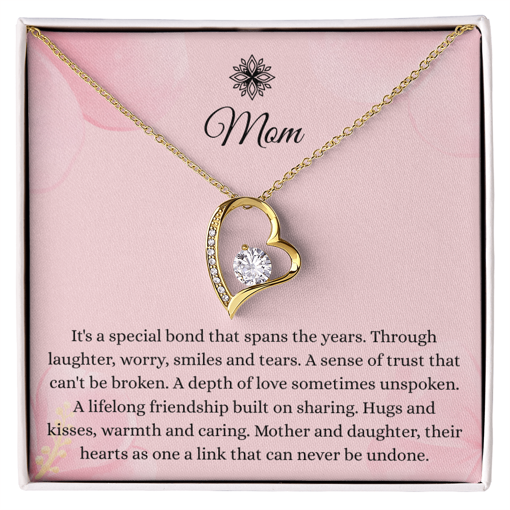 To My Mom - "A Special Bond" Forever Love Necklace