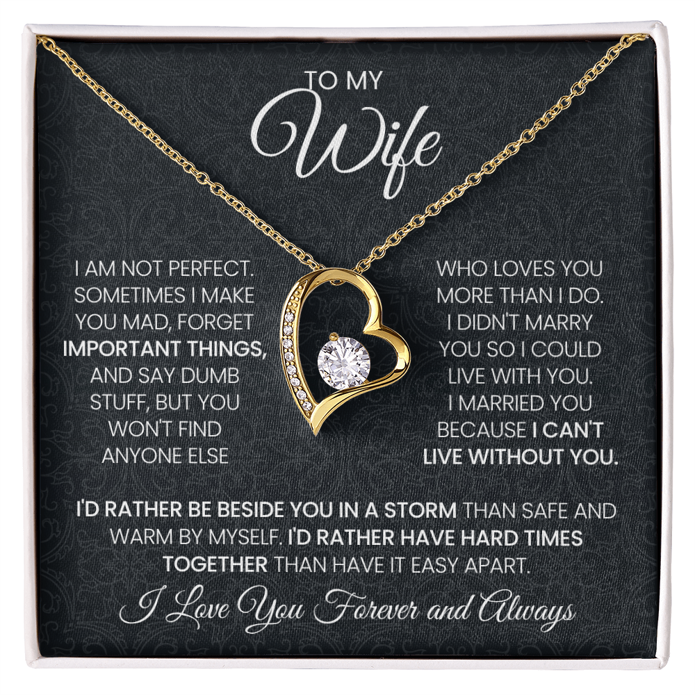 To My Wife - “Forever & Always” Forever Love Necklace