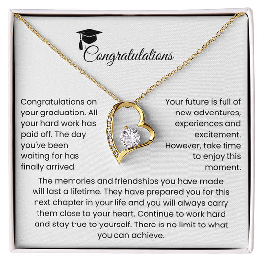Graduation Gift: "Enjoy the Journey" Forever Love Necklace