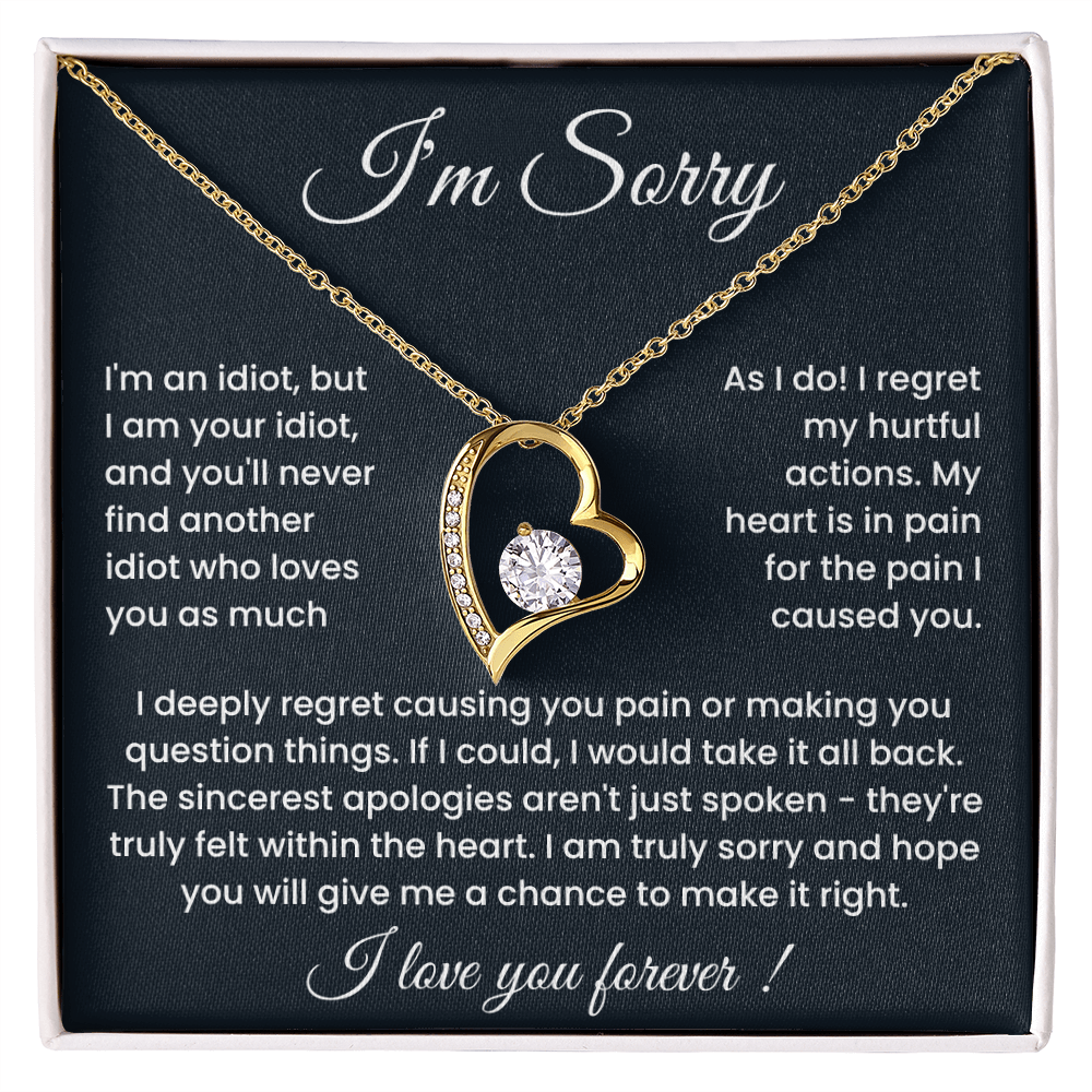 To My Love – ''Sorry for Hurting You'' Forever Love Necklace