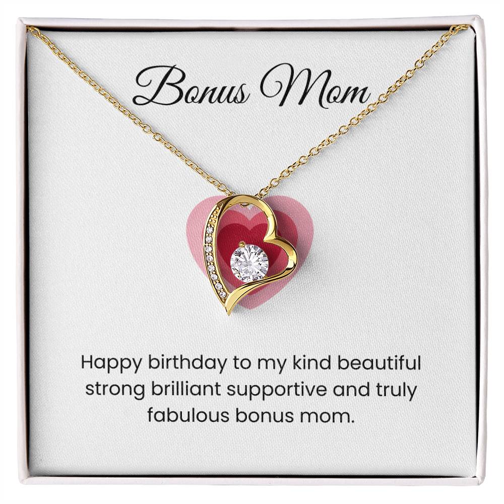 To My Bonus Mom – ''Happy Birthday'' Forever Love Necklace