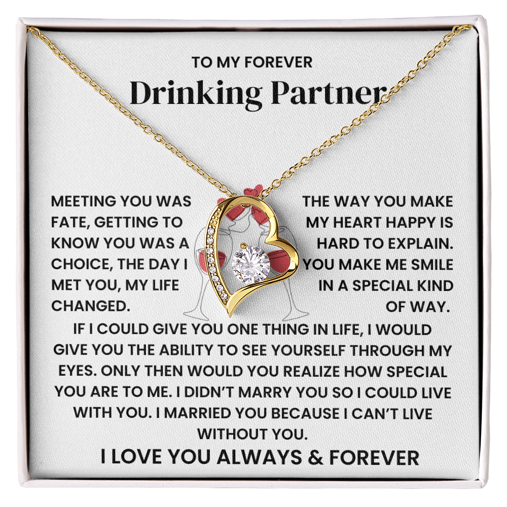 To My Forever Love Necklace – Valentine's Day Drinking Partner Gift