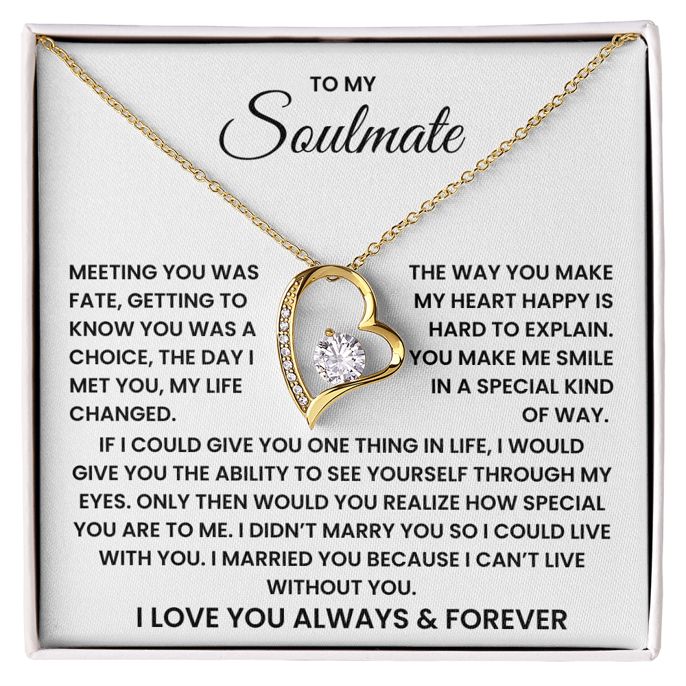 To My Soulmate Forever Love Necklace – Valentine's Day Soulmate Gift