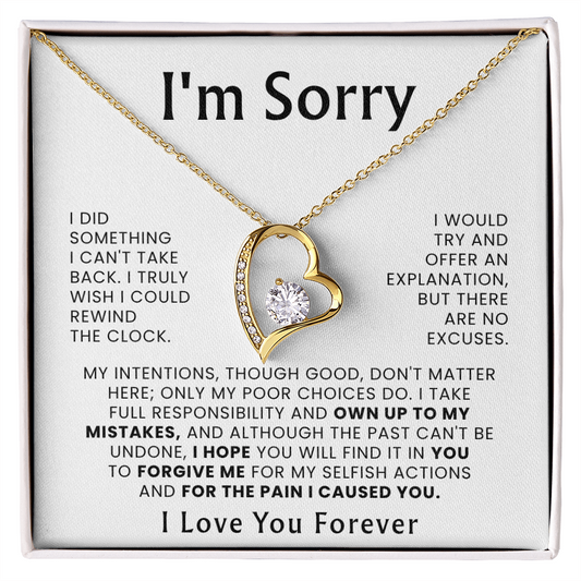 To My Love – ''Please Forgive Me'' Forever Love Necklace