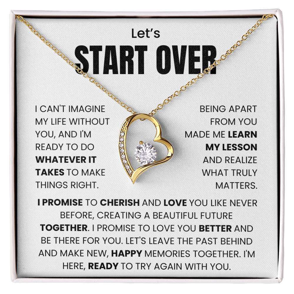 To My Love - ''Let's Start Over'' Forever Love Necklace