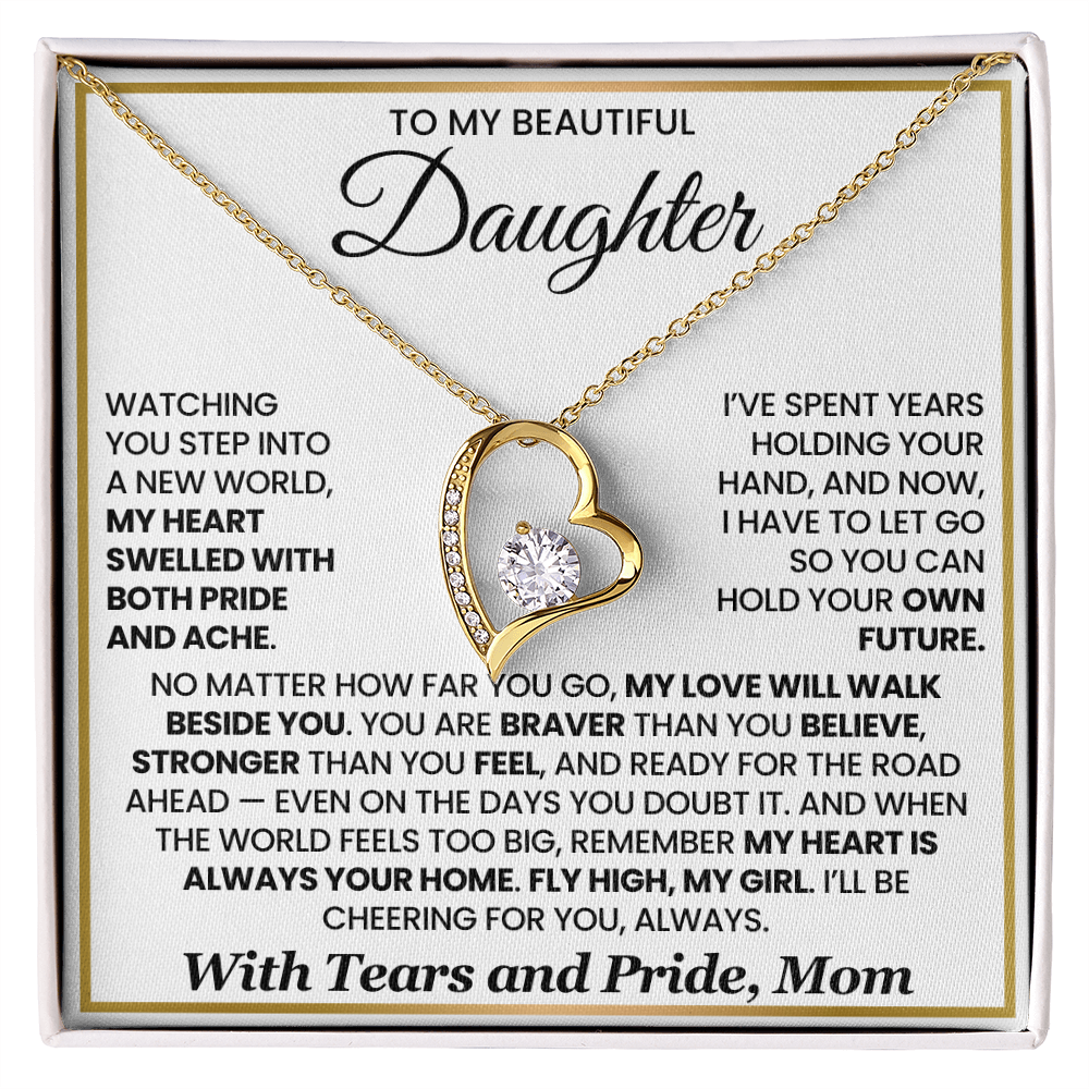 To My Daughter – “My Heart is Your Home” Forever Love Necklace