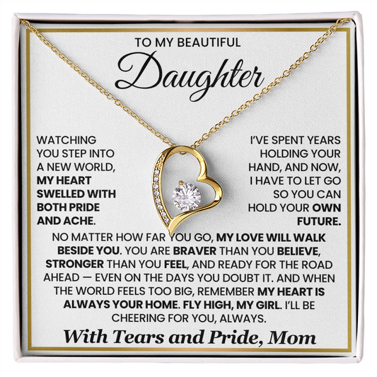 To My Daughter – “My Heart is Your Home” Forever Love Necklace