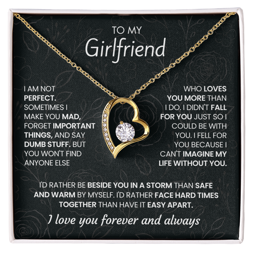 To My Girlfriend – "I Can't Imagine My Life Without You" Forever Love Necklace