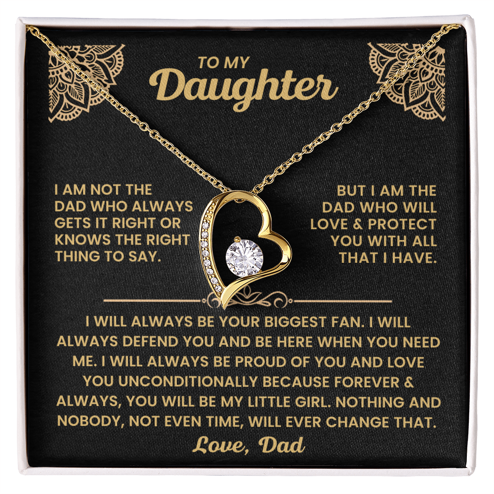 To My Daughter-"I Will Always Be Proud Of You" Forever Love Necklace
