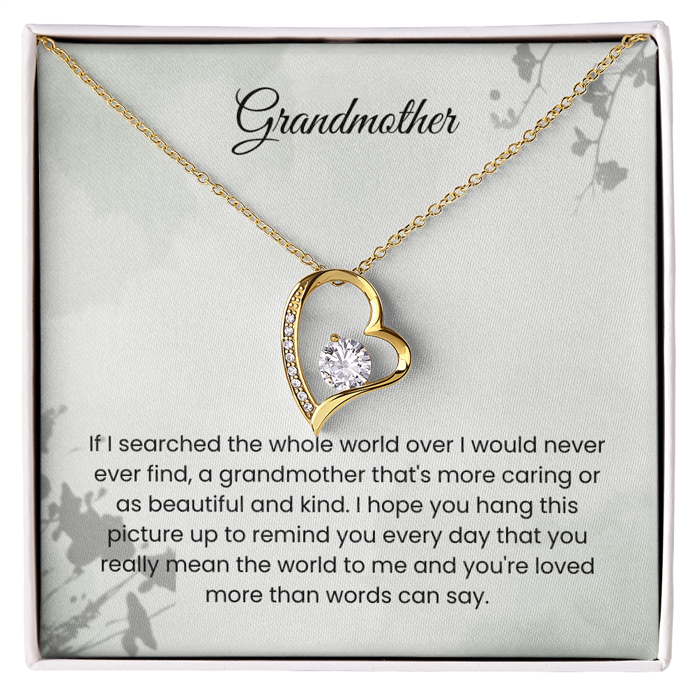 To My Grandmother - "More Than Words Can Say" Forever Love Necklace