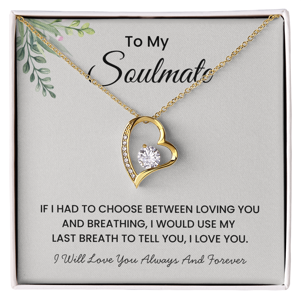 To My Soulmate - "Last Breath" Forever Love Necklace