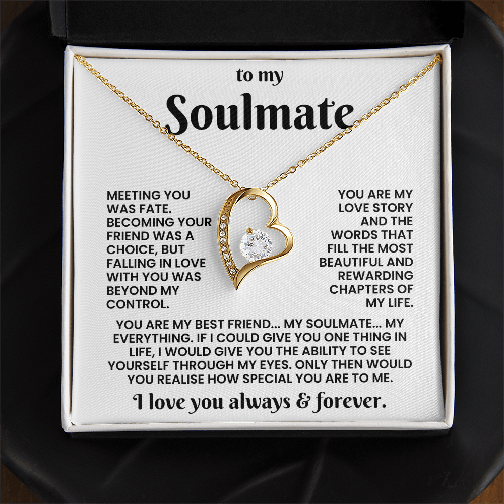 To My Soulmate - "You Are My Love Story" Forever Love Necklace