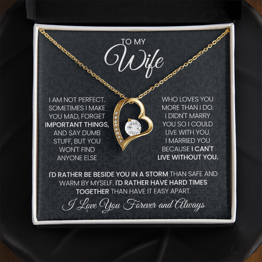 To My Wife - “Forever & Always” Forever Love Necklace