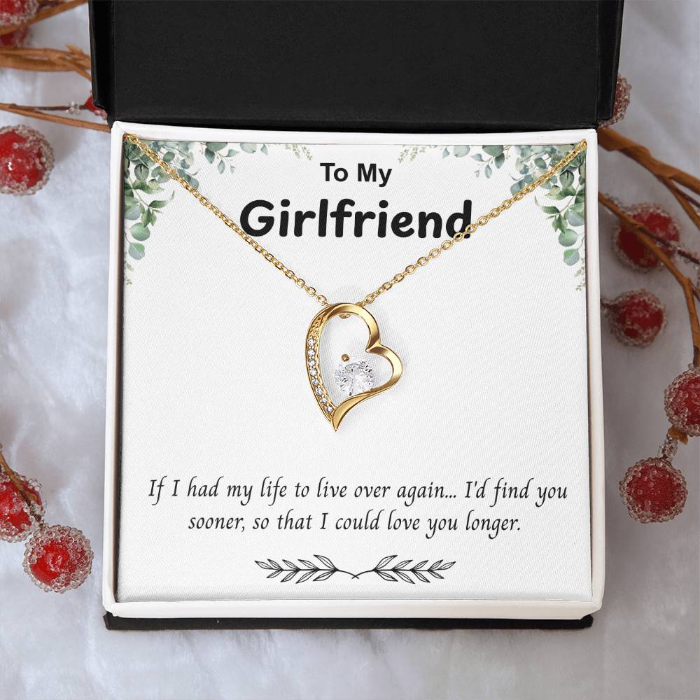 To My Girlfriend –'' I'd Find You Sooner'' Forever Love Necklace