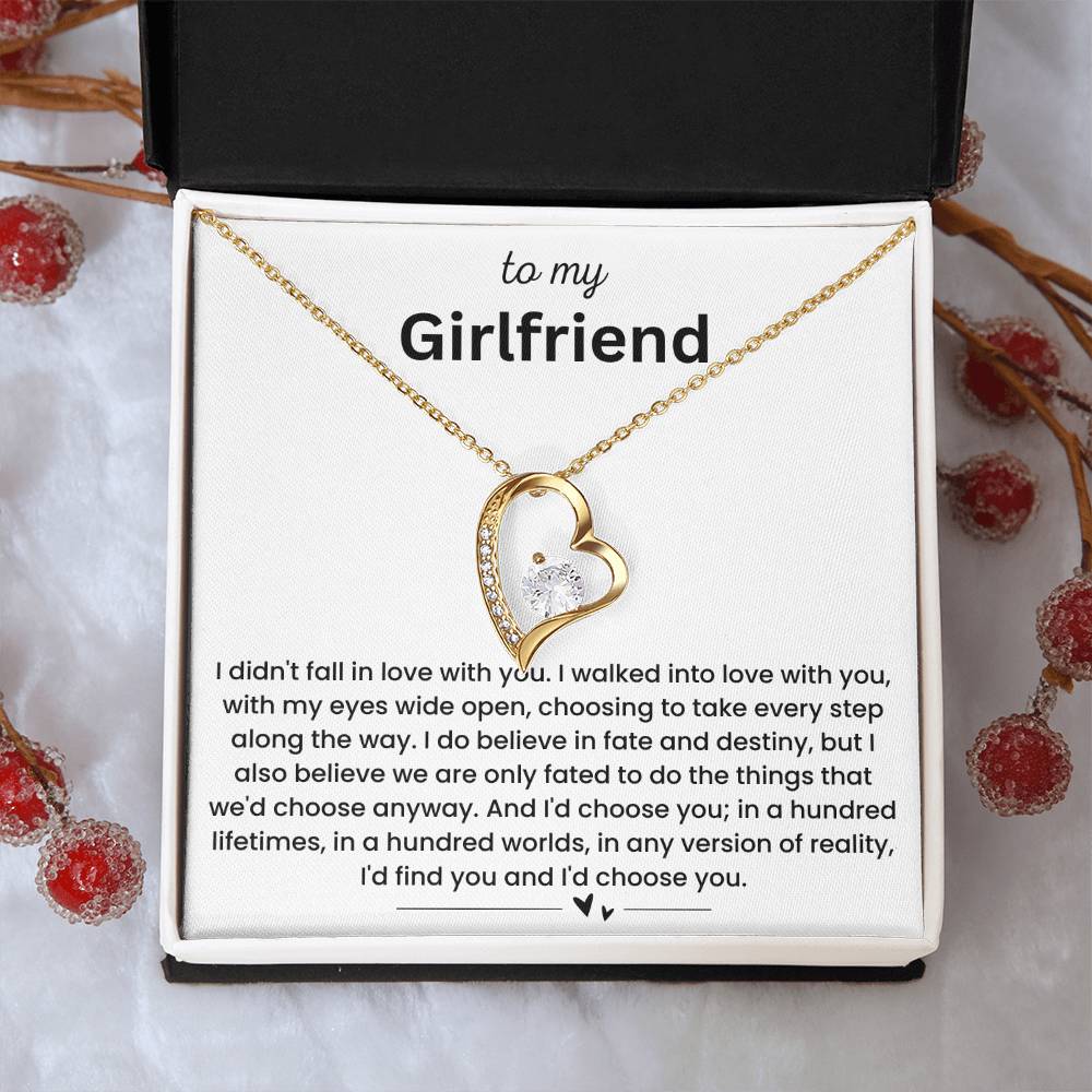 To My Girlfriend - "I'd Choose You in Every Lifetime" Forever Love Necklace