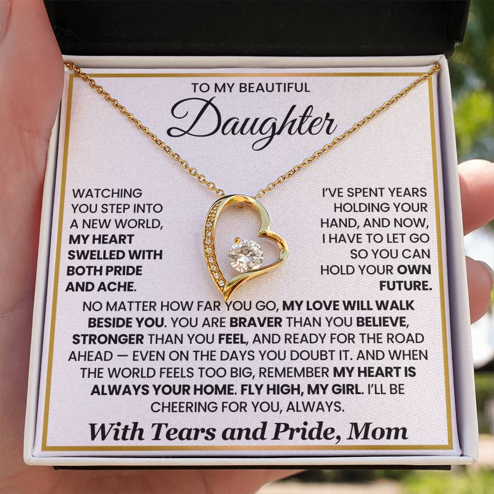To My Daughter – “My Heart is Your Home” Forever Love Necklace