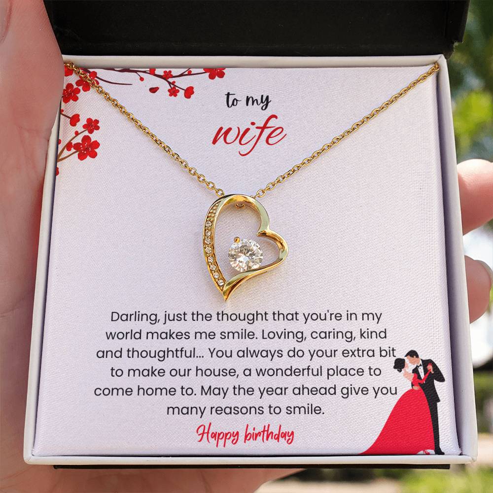 To My Wife - "Reasons to Smile" Forever Love Necklace