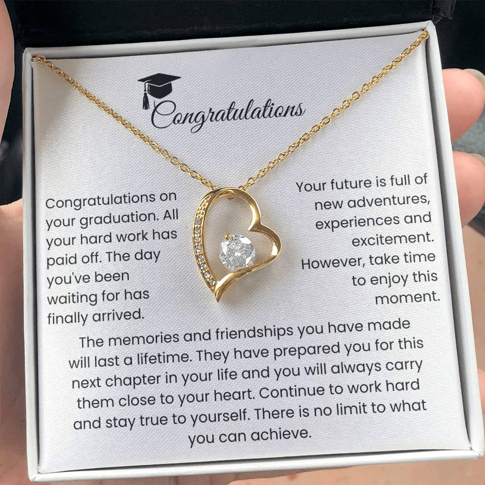 Graduation Gift: "Enjoy the Journey" Forever Love Necklace