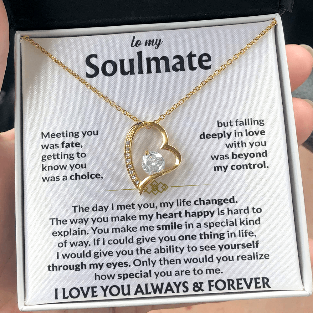 To My Soulmate - "The Day I Met You" Forever Love Necklace
