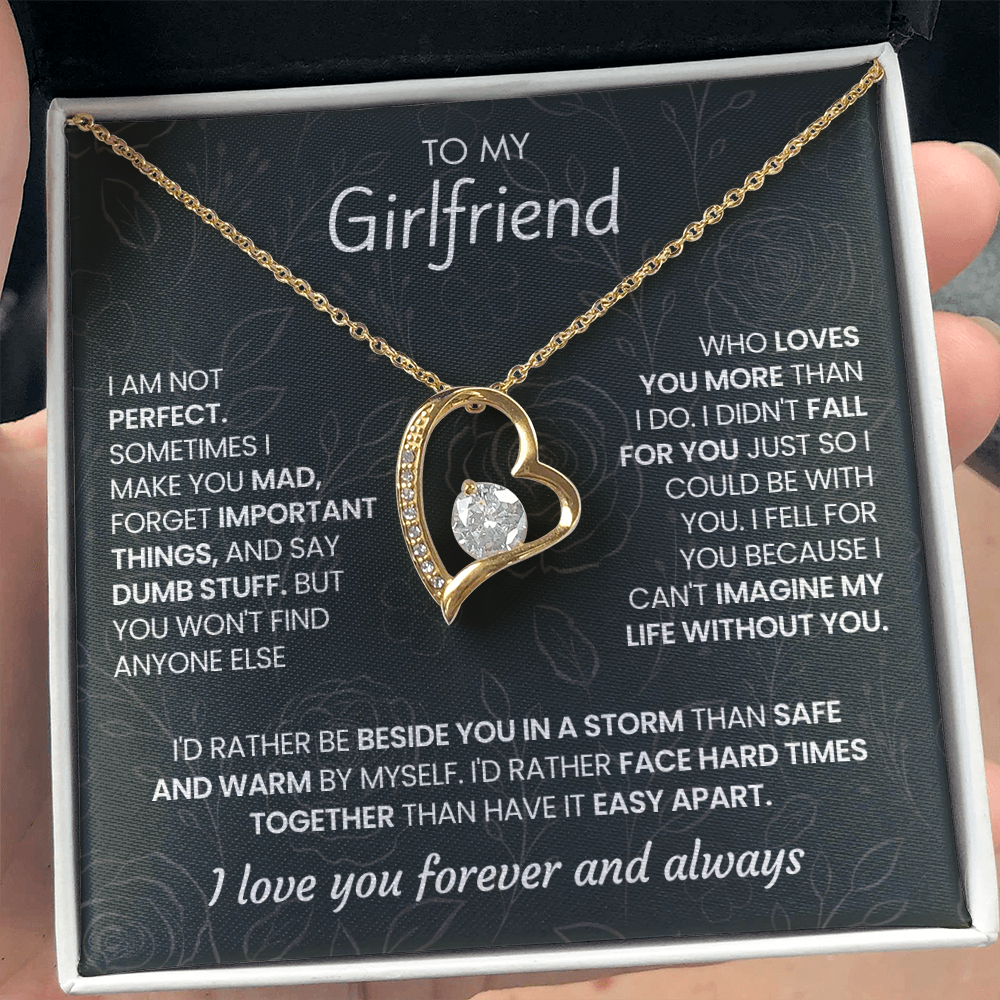To My Girlfriend – "I Can't Imagine My Life Without You" Forever Love Necklace