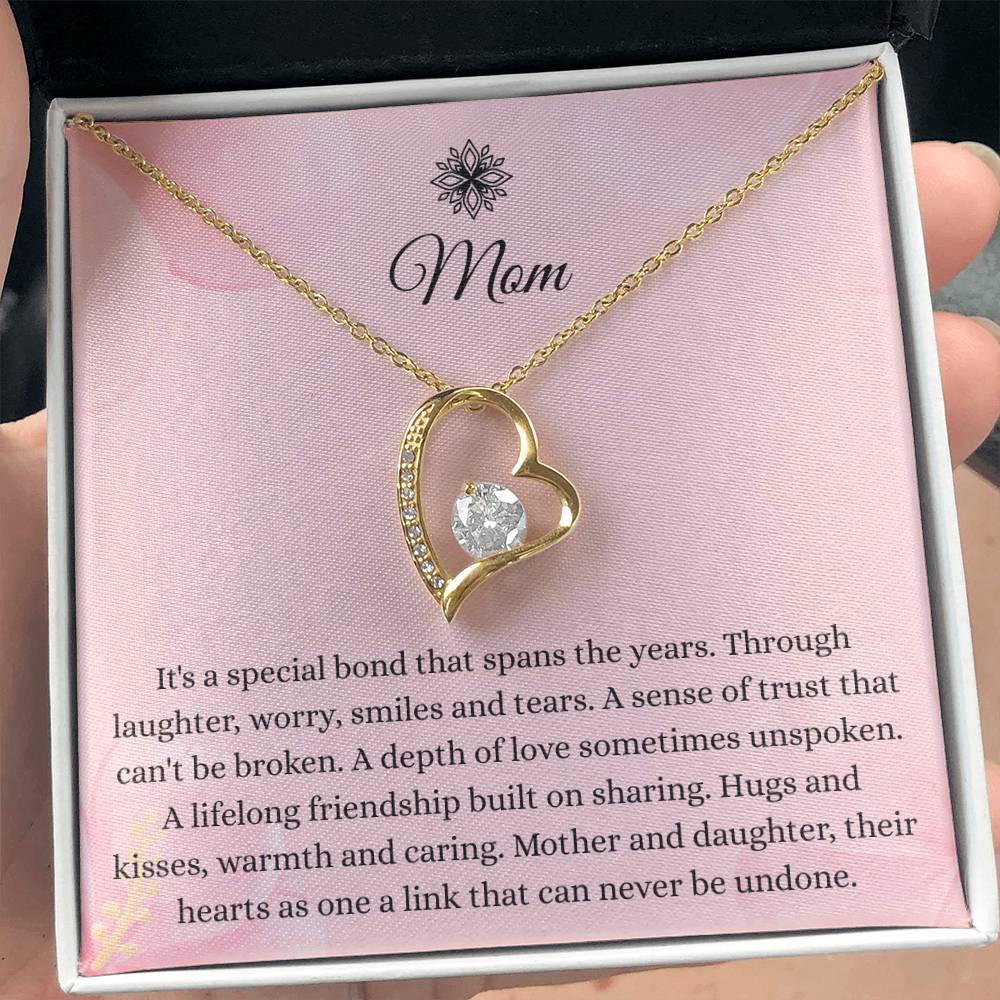 To My Mom - "A Special Bond" Forever Love Necklace