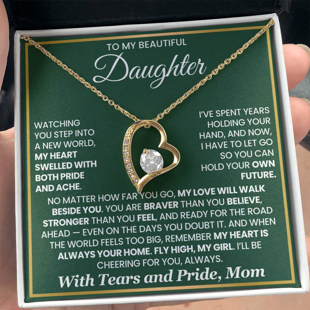 To My Daughter – “Fly High, My Girl” Forever Love Necklace
