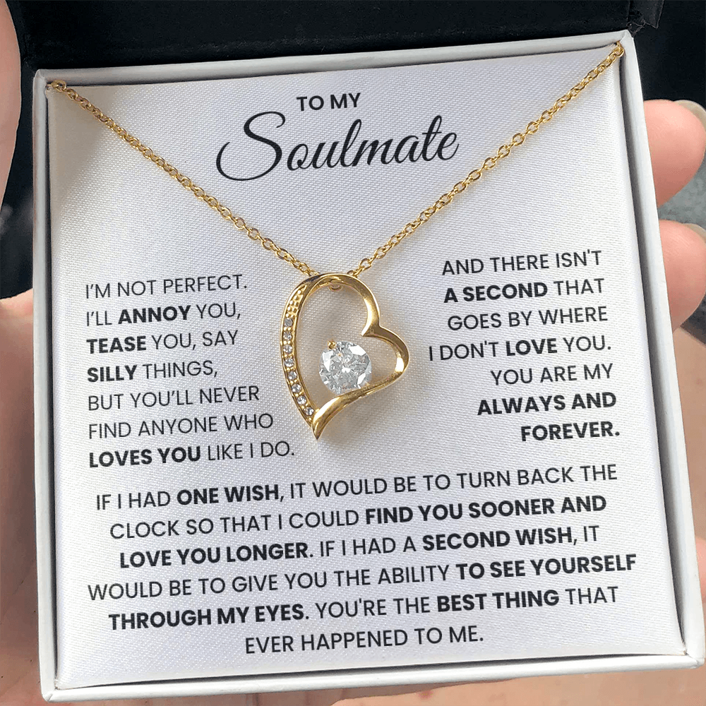To My Soulmate - "You Are My Best Thing" Forever Love Necklace