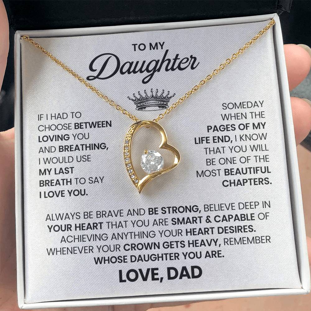 To My Daughter – “Wear Your Crown”  Forever Love Necklace