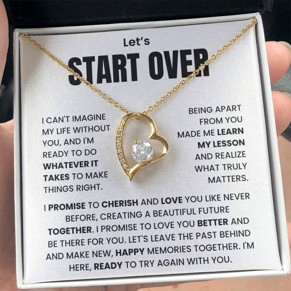 To My Love – “Let's Start Over” Forever Love Necklace